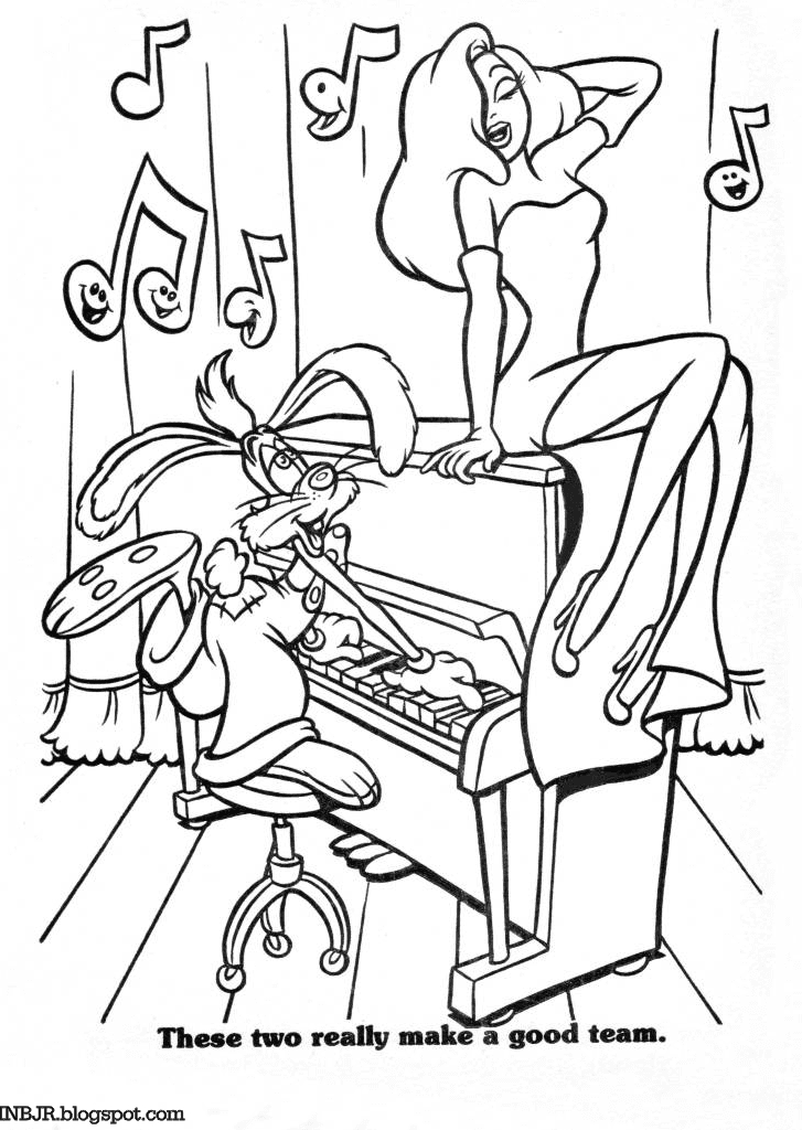 Who framed roger rabbit coloring pages printable for free download