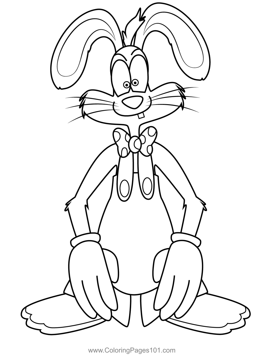 Roger rabbit coloring page for kids