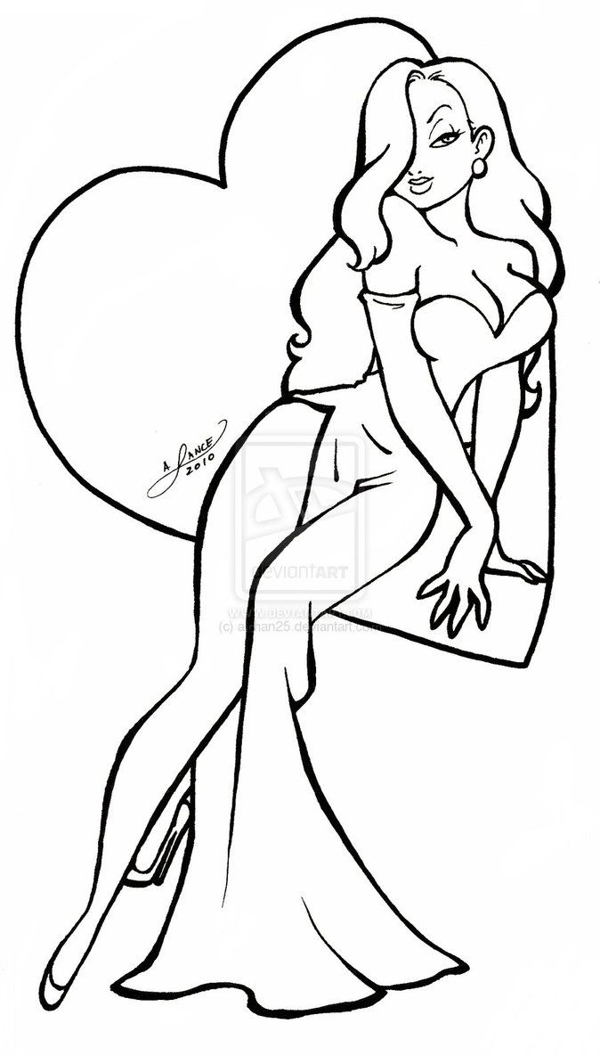 Jessica rabbit coloring pages jessica rabbit cartoon drawings jessica rabbit cartoon