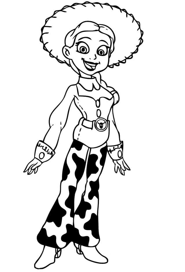 Jessie from disney toy story coloring page