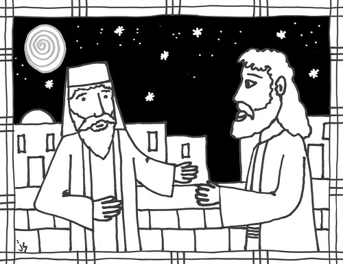 Jesus and nicodemus coloring page â stushie art
