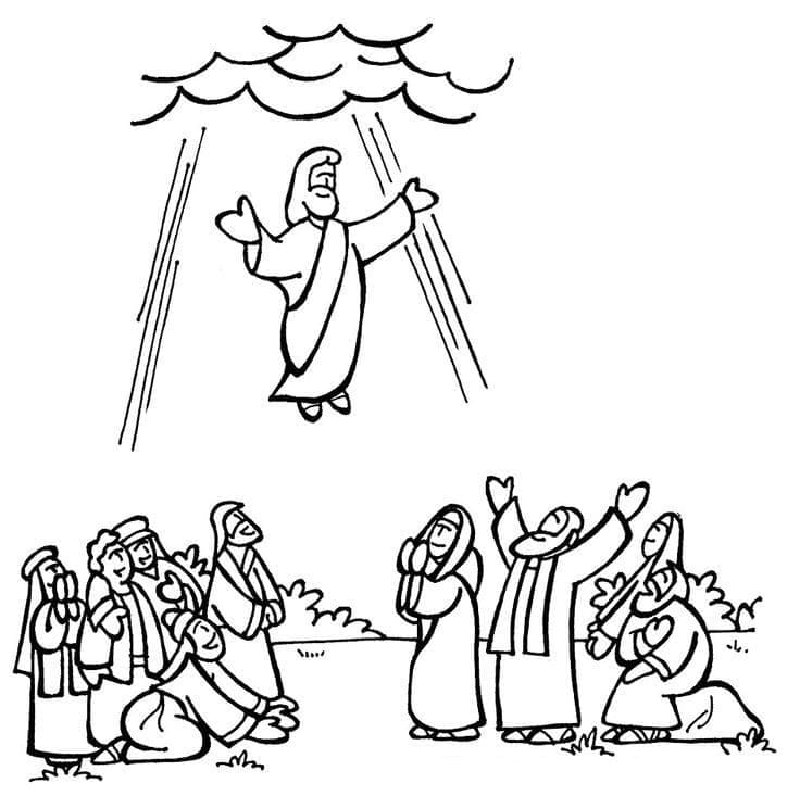 Jesus on earth coloring page