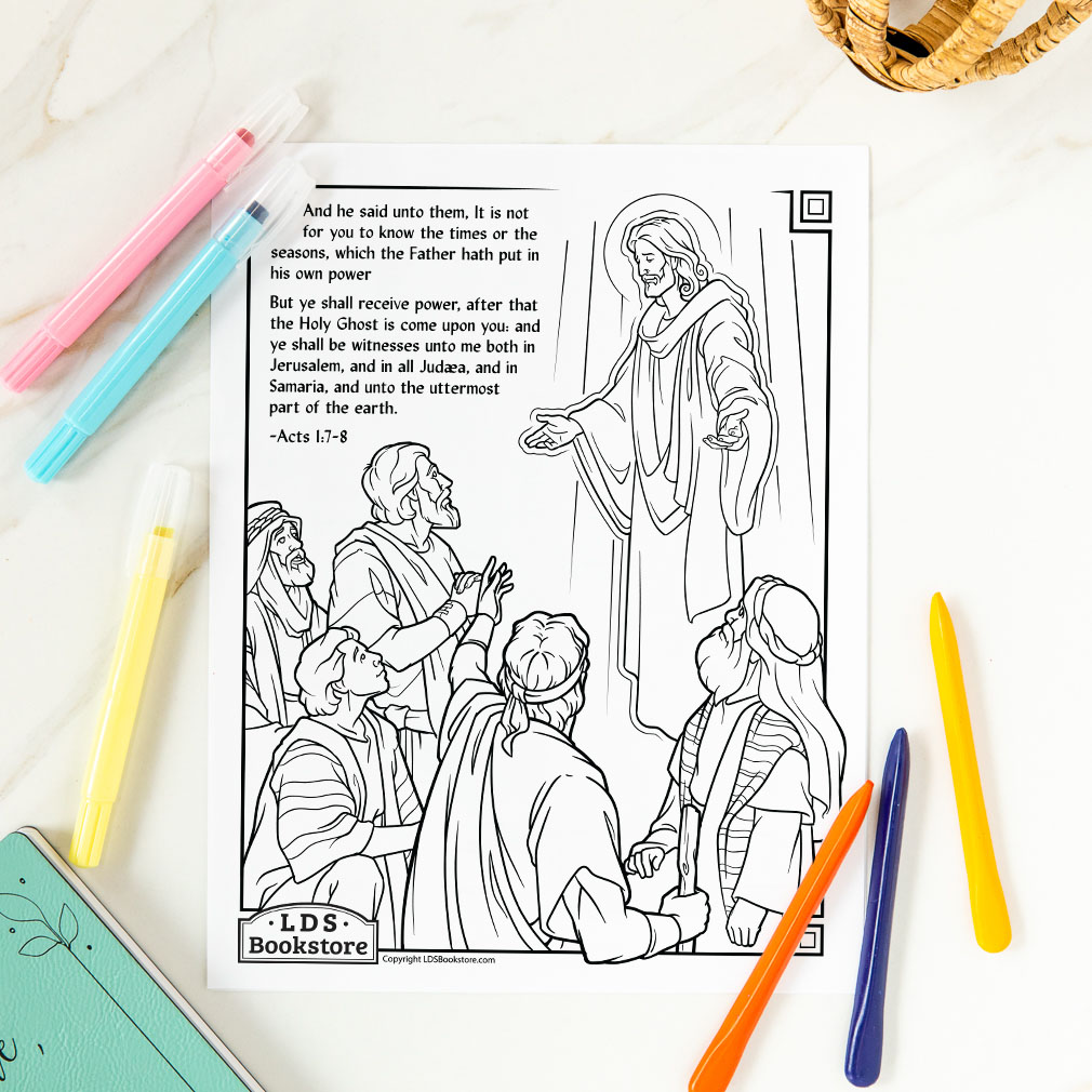 Christ ascends into heaven coloring page