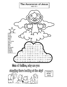 Ascension coloring bundle pages ascension word search ascension activities