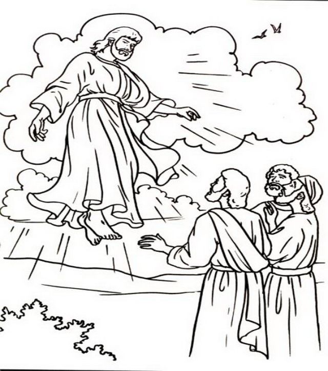 Ascension of jesus christ coloring pages