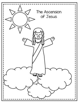 The ascension coloring sheet by three little saints tpt