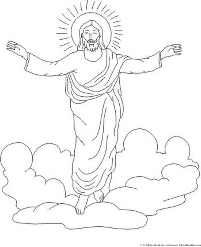 Ascension of jesus christ coloring pages