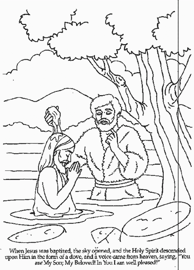 Baptism coloring pages printable for free download