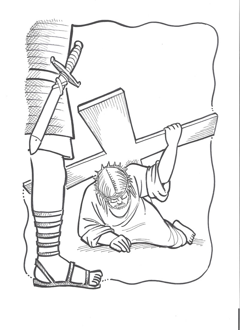 Colorea el vãa crucis completo