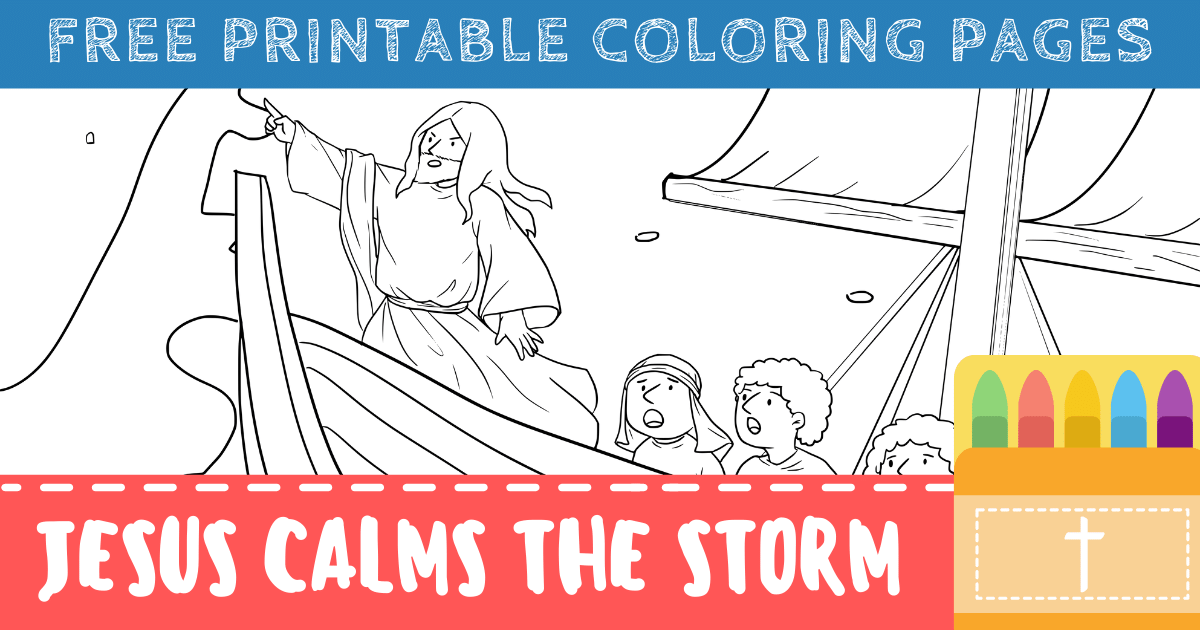 Free jesus calms the storm coloring pages printable pdfs â connectus