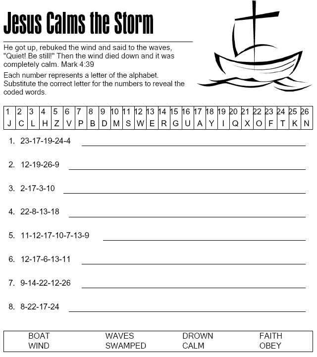 Jesus calms the storm childrens sermons from ser