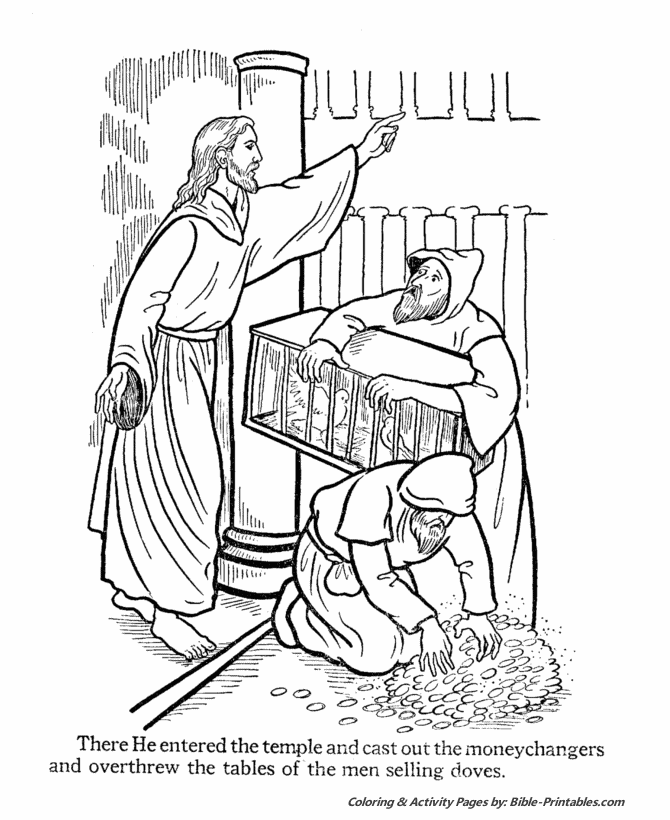 Easter bible coloring page bible