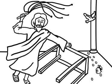 Jesus cleaning out the temple coloring sheet bible crafts sunday school bible class activities coloring sheets