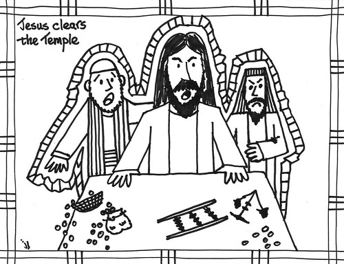 Jesus clears the temple â stushie art