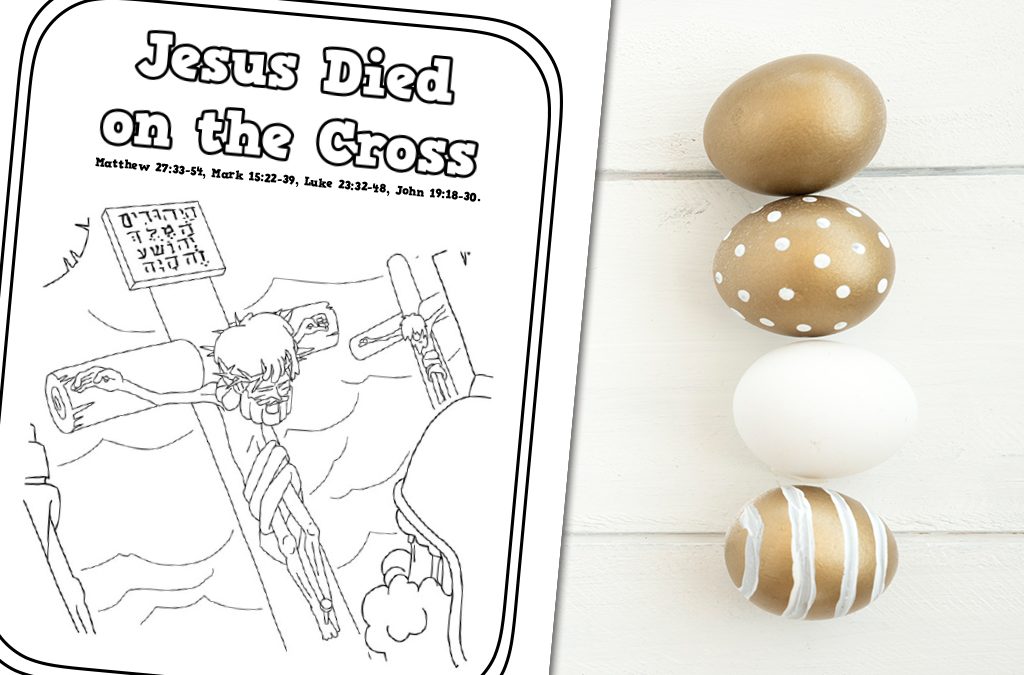 Jesus died on the cross printable coloring page â