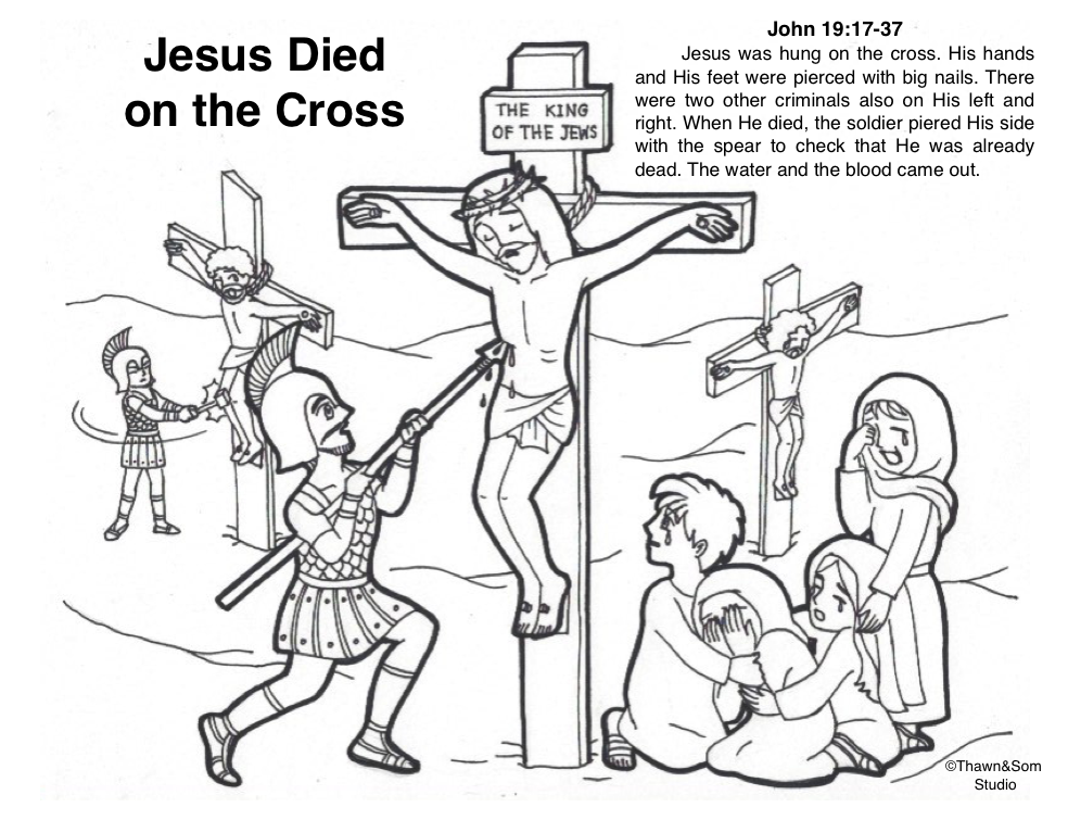 Jesus died on the cross new testament free bible coloring pages bible coloring pages