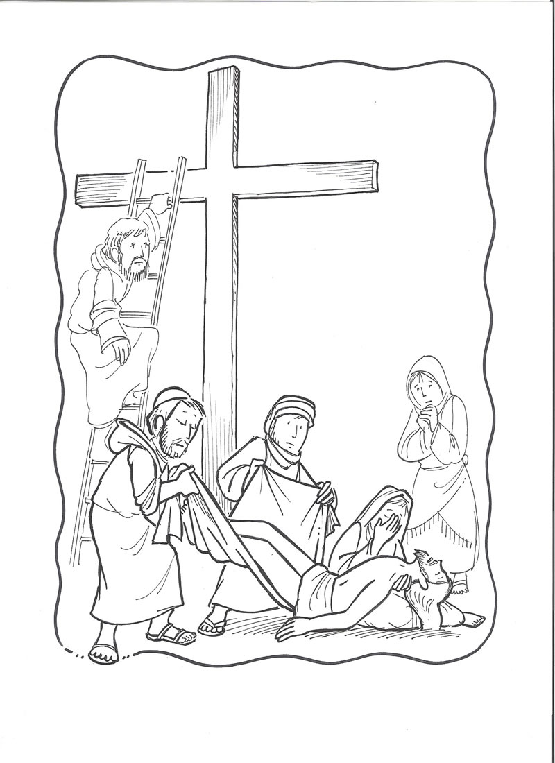 Colorea el vãa crucis completo