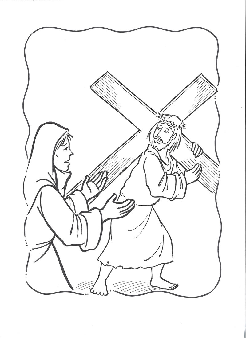 Colorea el vãa crucis completo