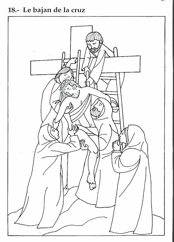 Bajan a jesãºs de la cruz â dibujo pa colore imagen de semana santa imagenes de viernes santo semana santa