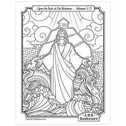Upon the rock of our redeemer coloring page