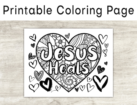 Jesus heals coloring page printable bible coloring page christian kids activity sunday school craft