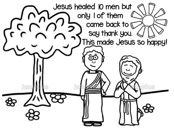 Thankful leper bible story craft by jannysue tpt