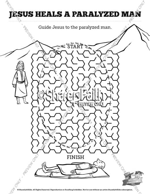 Luke jesus heals the paralytic bible mazes â