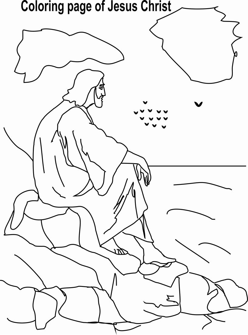 Jesus christ coloring printable page for kid
