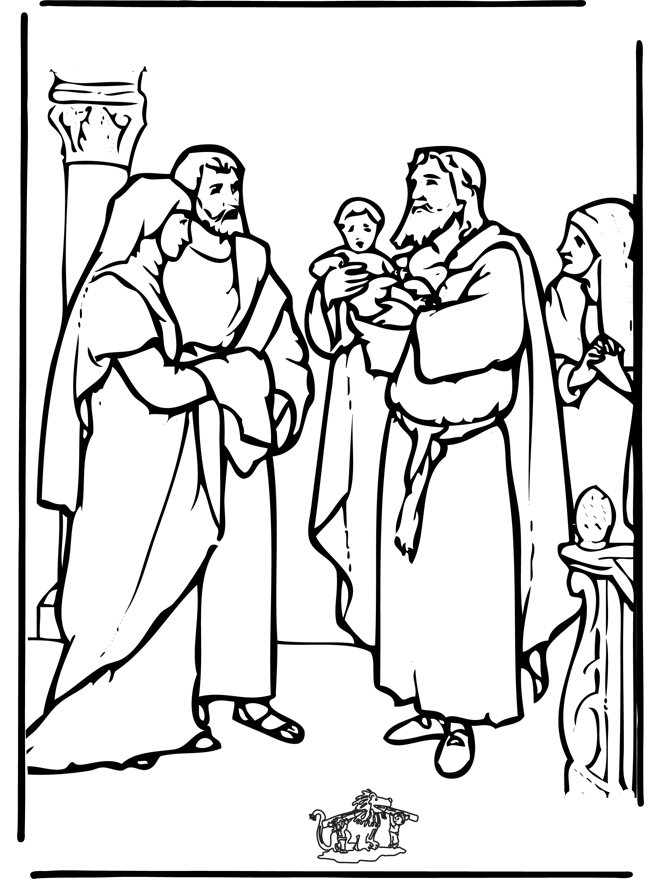 Baby jesus in the temple