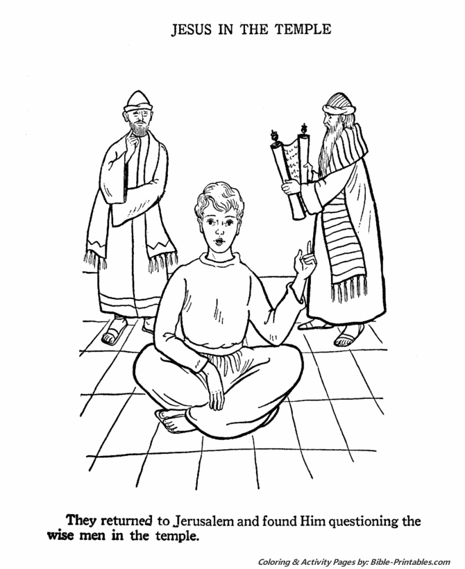 Jesus youth coloring pages
