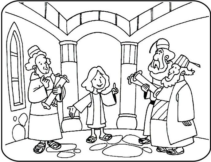 Jesus finding in the temple loring pages desenhos bãblis para lorir artesanatos bãblis artesanato da esla dominical