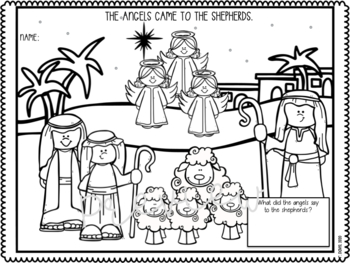 Jesus is born christmas coloring sheets for sunday school or homeschool