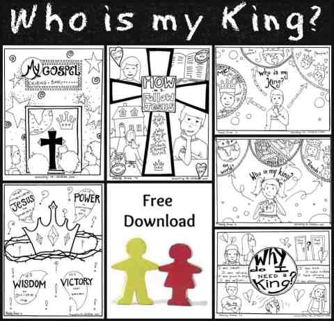 Free gospel coloring book jesus is king