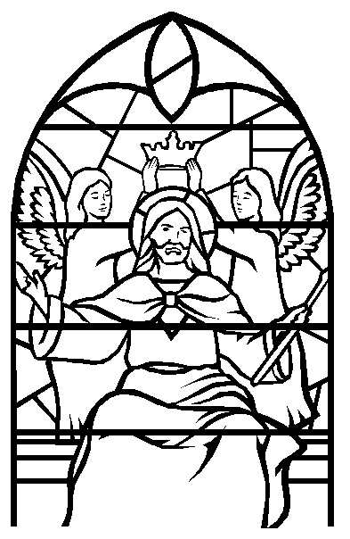 Â coloring book christ the king stained glass