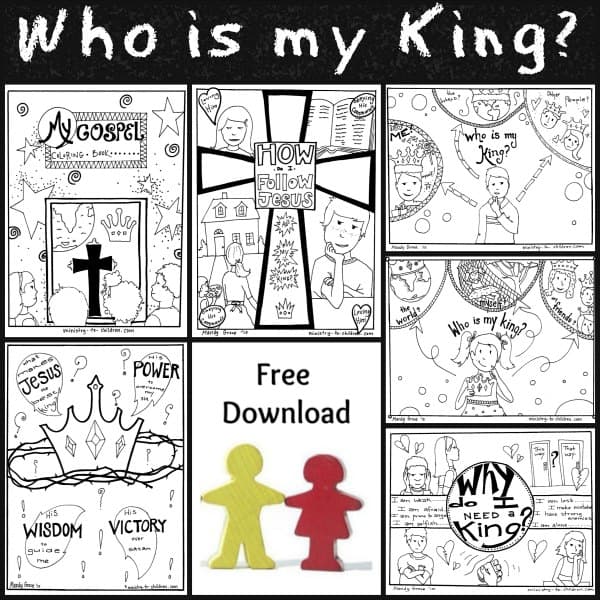 Free gospel coloring book jesus is king