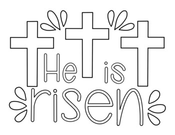 He is risen coloring page by grace filled creations tpt
