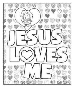 Jesus loves me coloring pages by mrfitz tpt