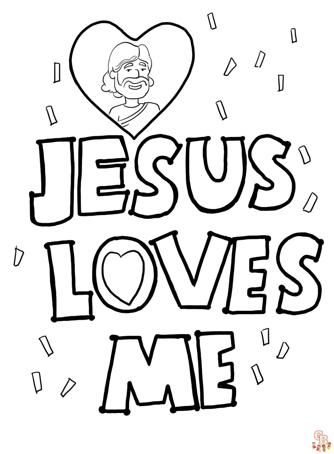 Enjoy free jesus loves me coloring pages for kids on
