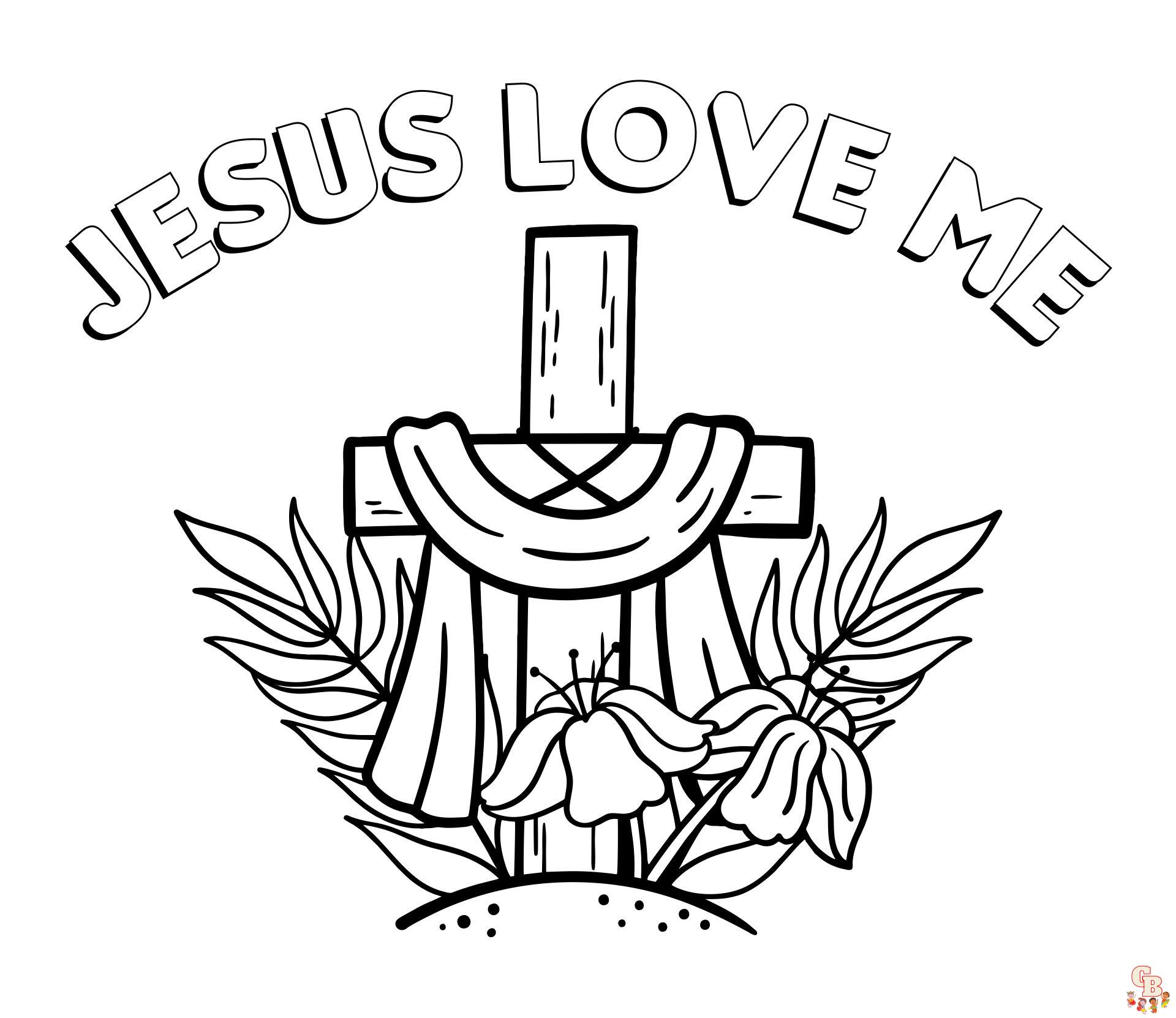 Enjoy free jesus loves me coloring pages for kids on