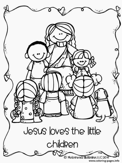 Jesus loves the little children coloring page printable jesus coloring pages bible coloring pages preschool coloring pages