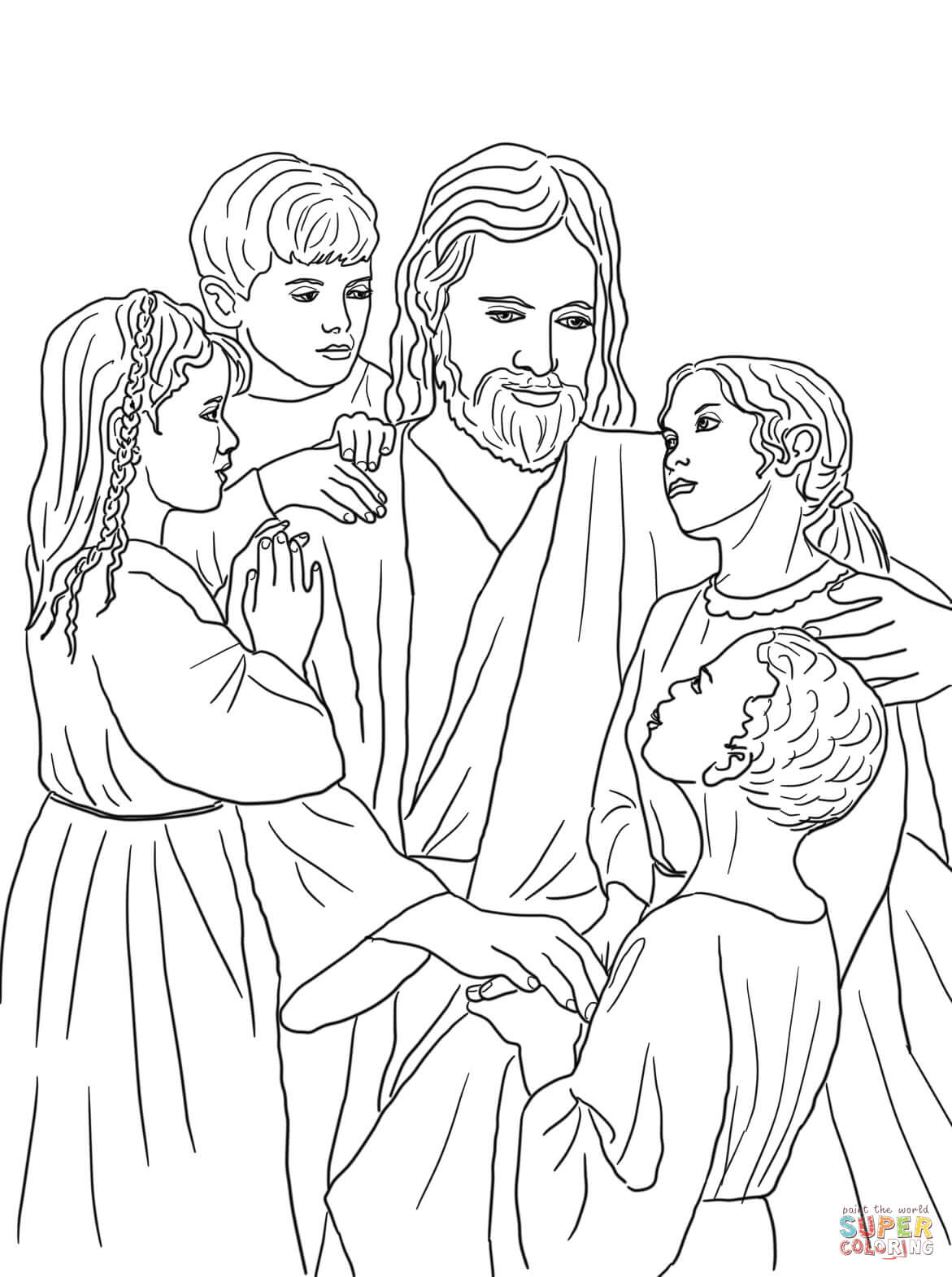 Jesus loves all the children of the world coloring page free printable coloring pages