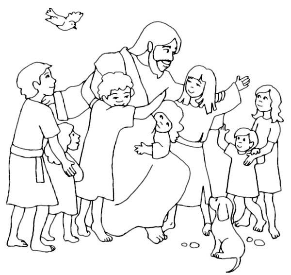 Jesus loves children and jesus love me coloring page color luna jesus coloring pages bible coloring pages sunday school coloring pages