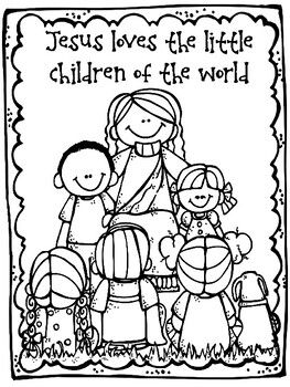 Jesus loves the little children craft and color sheet sunday school coloring pages preschool coloring pages jesus coloring pages