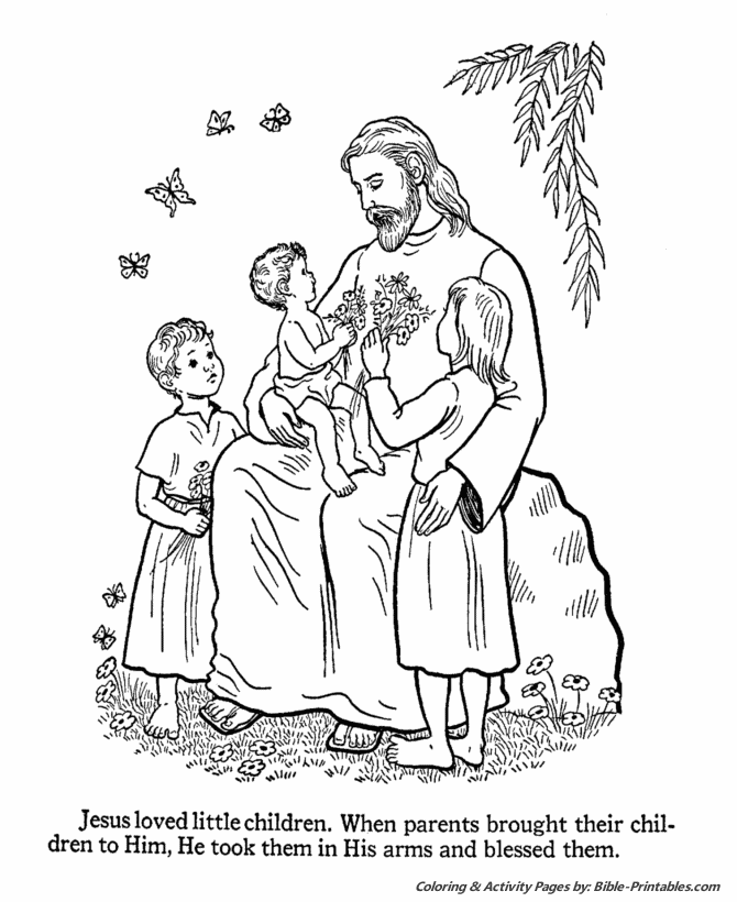 Jesus teaches coloring pages