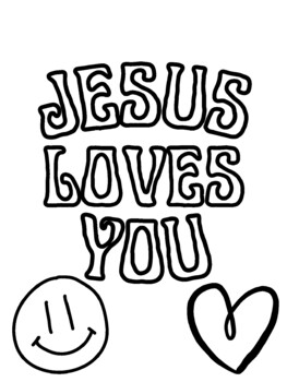 Jesus loves you coloring page by hannah w tpt