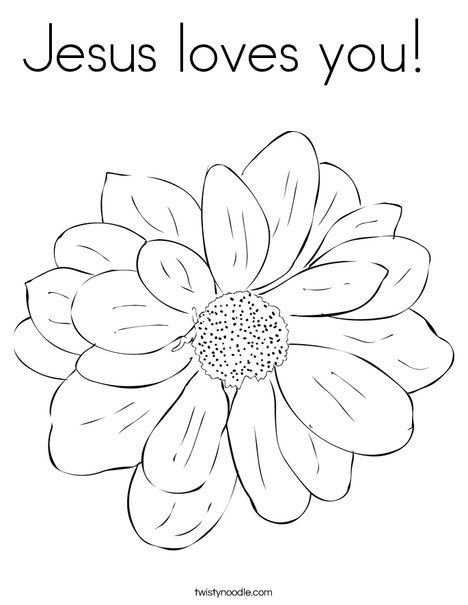 Jesus loves you coloring page
