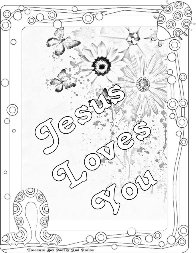 Inspirational bible verse coloring pages for kids jesus loves you