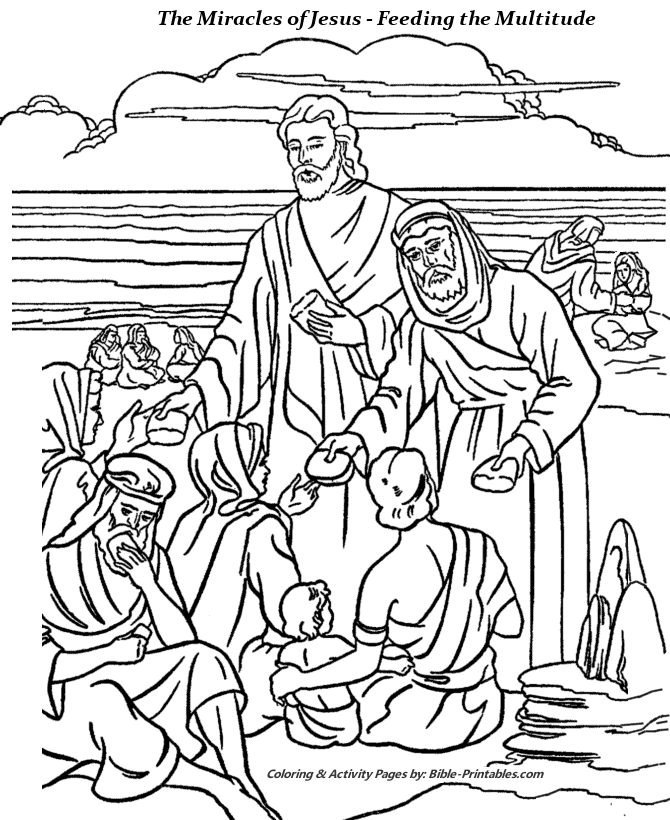 Feeding the multitude coloring pages