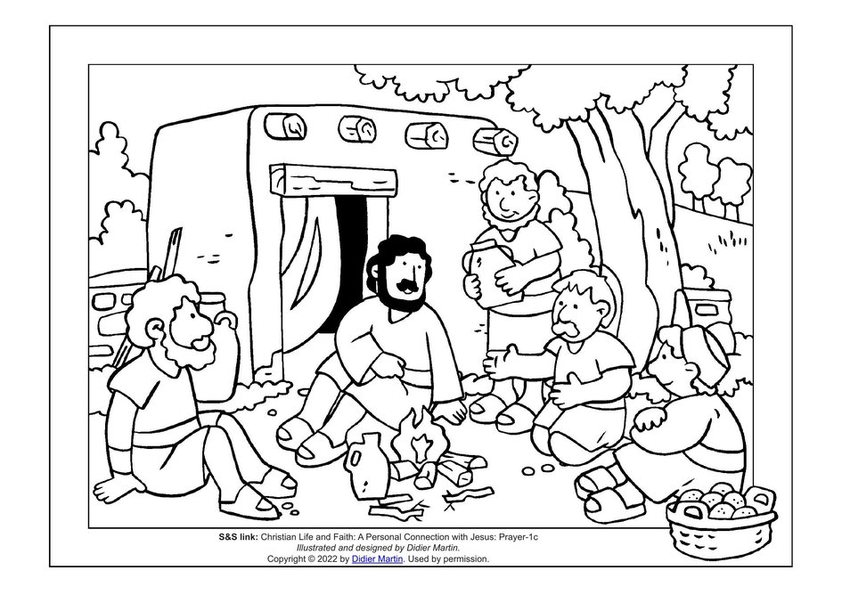 Coloring page lessons from jesus teach us to pray my wonder studio