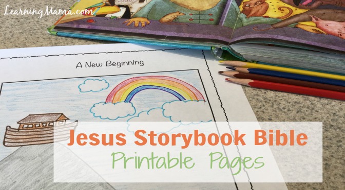 Jesus storybook bible devotional pages printable